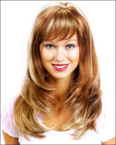 Natural Long Straight Soft Layered Women Wig 18 Inches