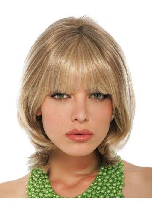 Stylish Medium Straight Capless Synthetic Wig