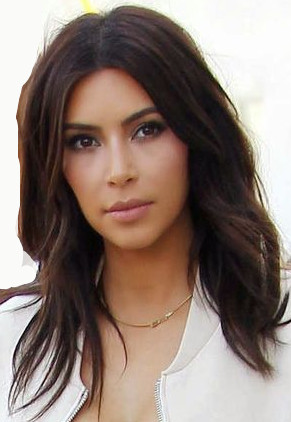 Kim Kardashian Medium Wavy Lace Front Human Hair Wig 16 Inches