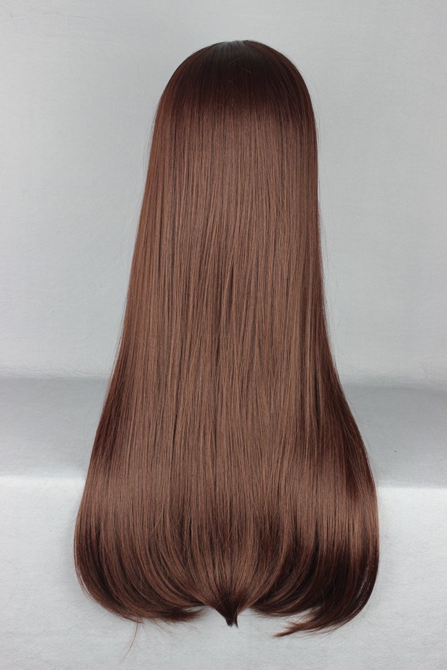 Japanese Lolita Style Long Straight Brown Color Cosplay Wigs 28 Inches