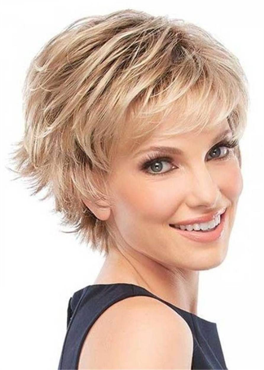 Short Choppy Hairs Synthetic Hair Wavy Wig 10 Inches