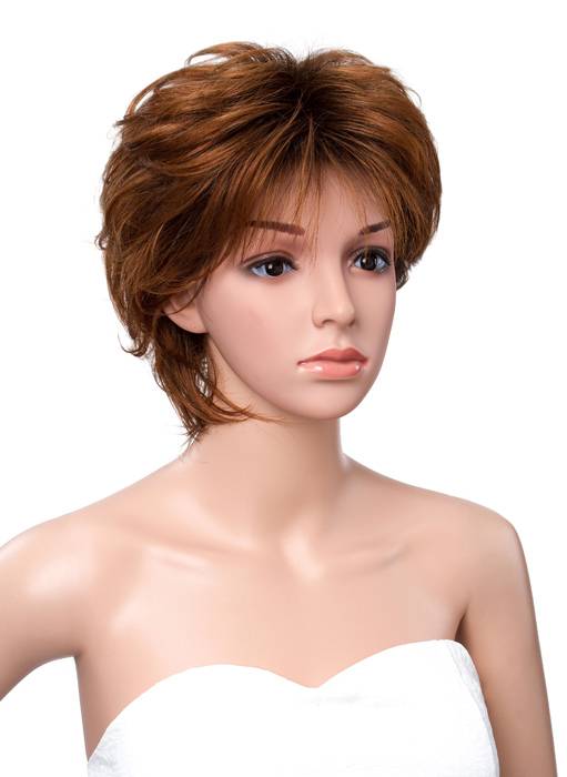 Short Slight Wave Full Bang Capless Synthetic Women Wigs 12 Inches