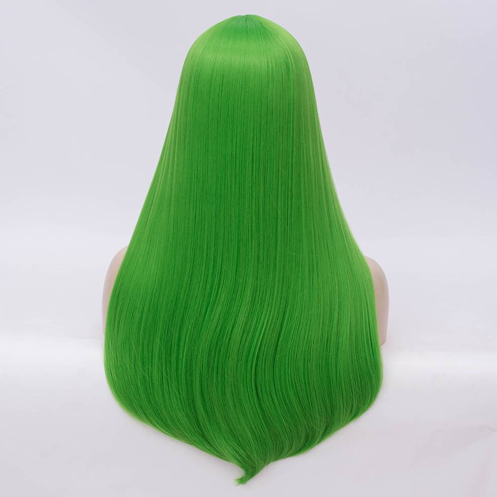 Cosplay Wig Green Hair Synthetic Straight Wig 26 Inches