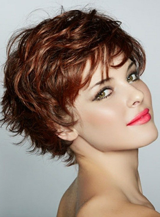 Graceful Short Feathered Pixie Haircut with Wispy Bangs Synthetic Hair Capless Wig 8 Inches
