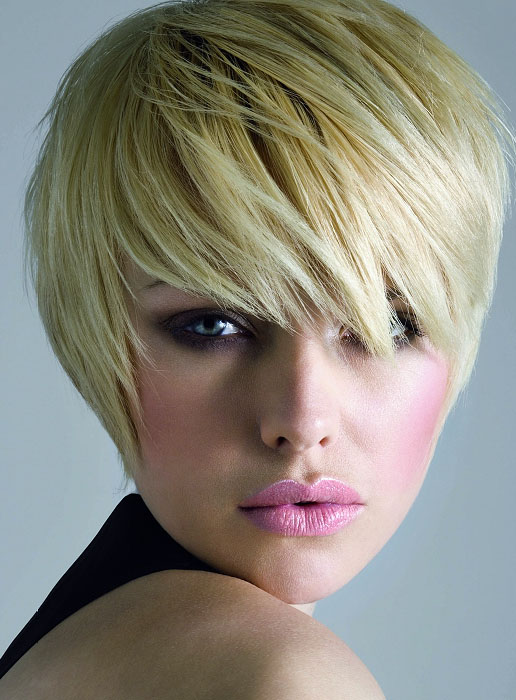 Unisex Cool Short Layered Cut Blonde 100% Human Hair Custom Wig