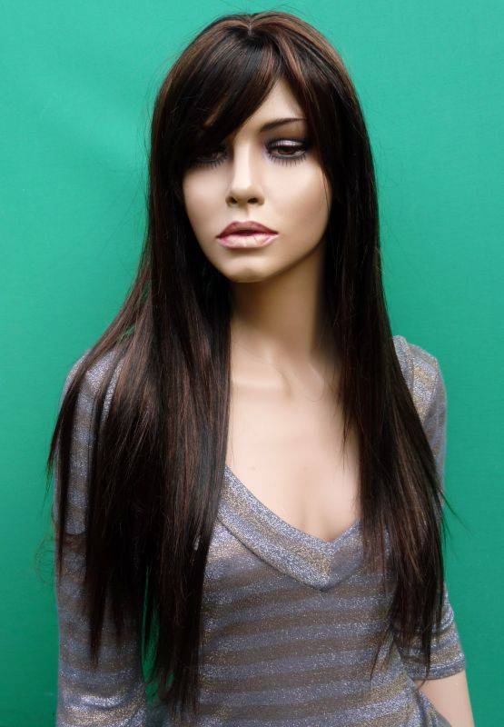 Fascinating Long Silky Straight Heat Resistant Synthetic Wig 24 Inches