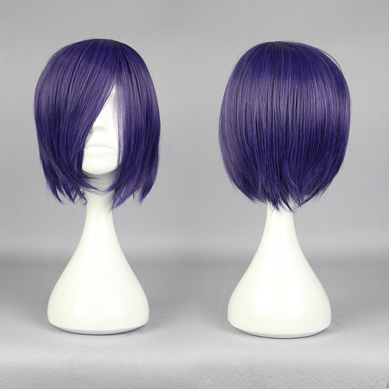 Short Straight Purple Cosplay Wig