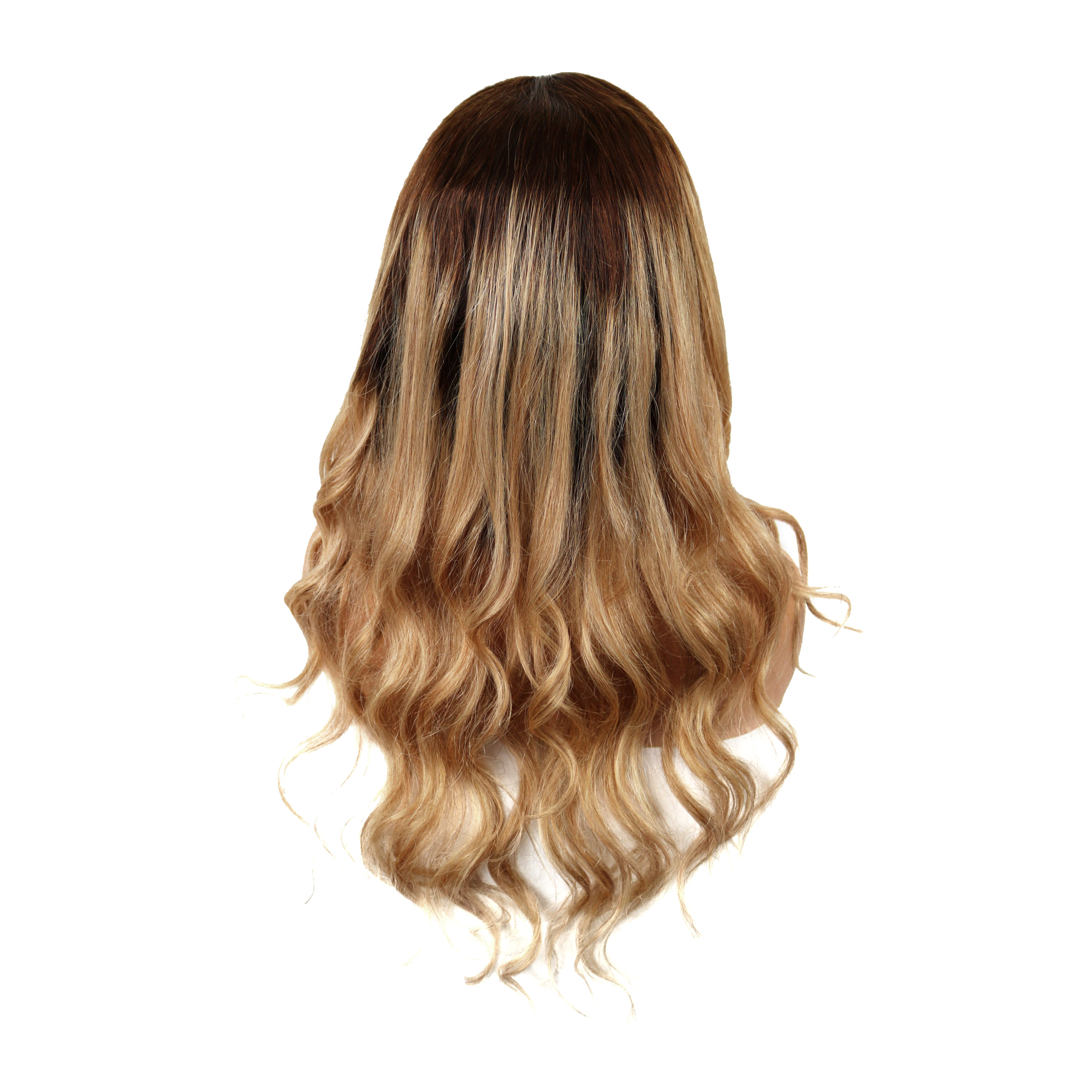 Best Selling Attractive Ombre Long Wave 22 Inches Human Remy Lace Wig