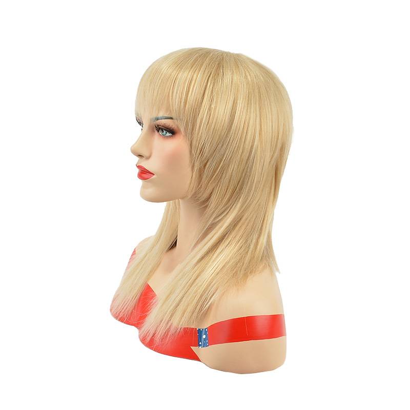 Layered Sexy Straight Natural Synthetic Hair Wigs with Bangs 14 Inches