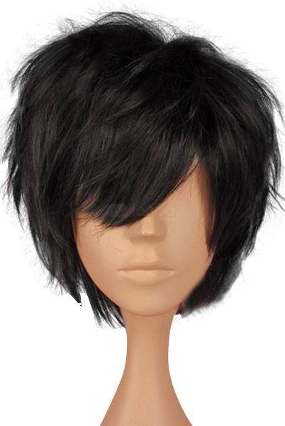 Fluffy Elegant Natural Short Straight Top Quality 100% Real Human Hair Wig 8 Inches