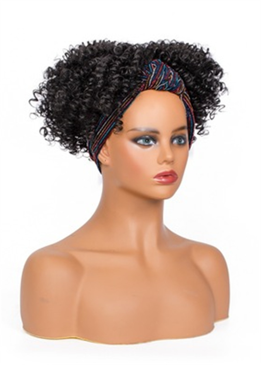 Kinky Curly HeadBand Wig Synthetic Hair Wig