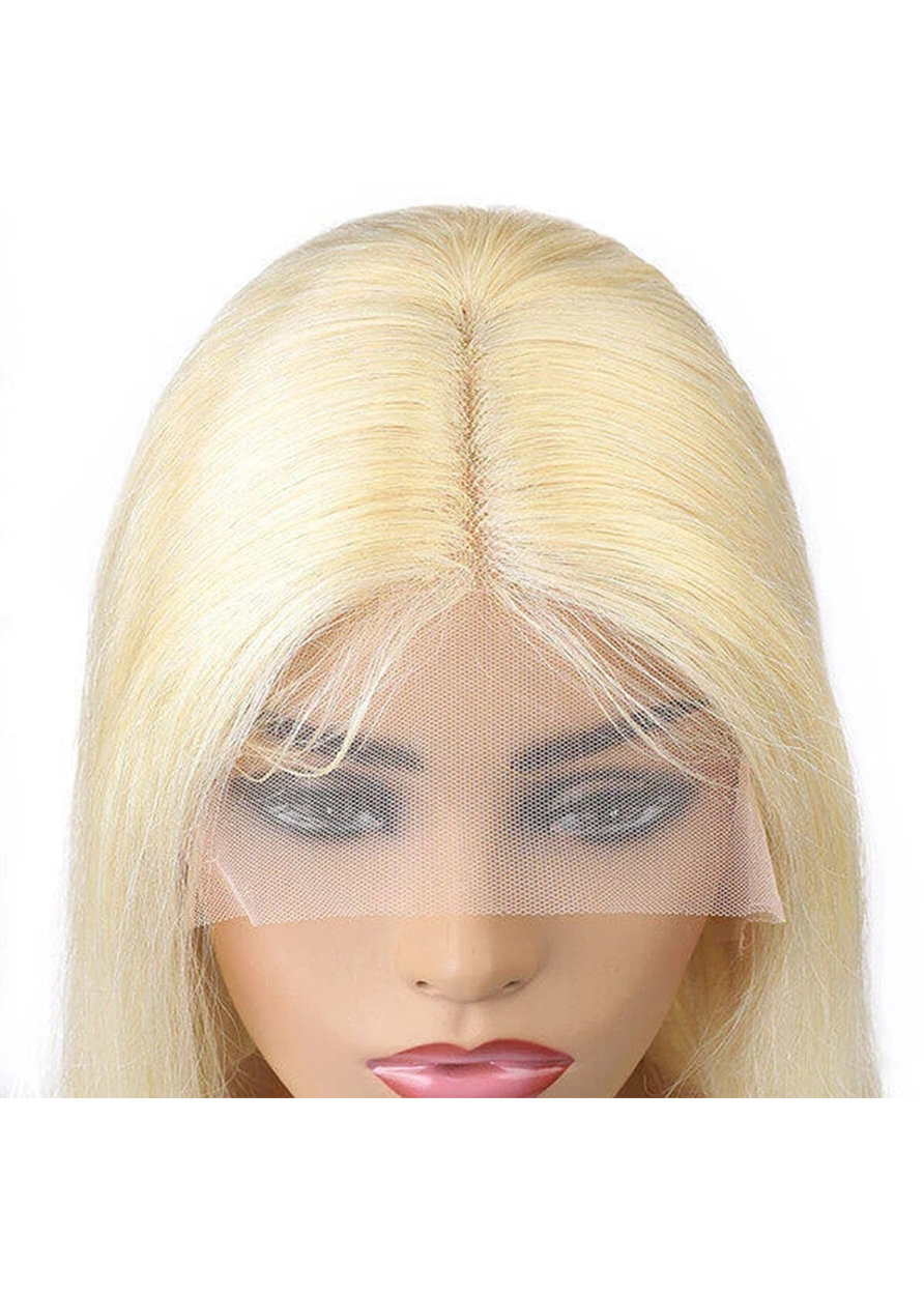 Blonde Lace Front Wig Body Wave 613 Hair T Part Human Hair Wigs 26Inch
