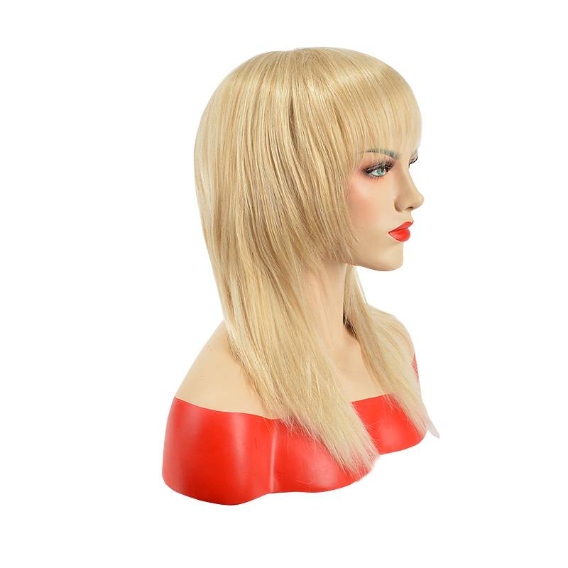 Layered Sexy Straight Natural Synthetic Hair Wigs with Bangs 14 Inches