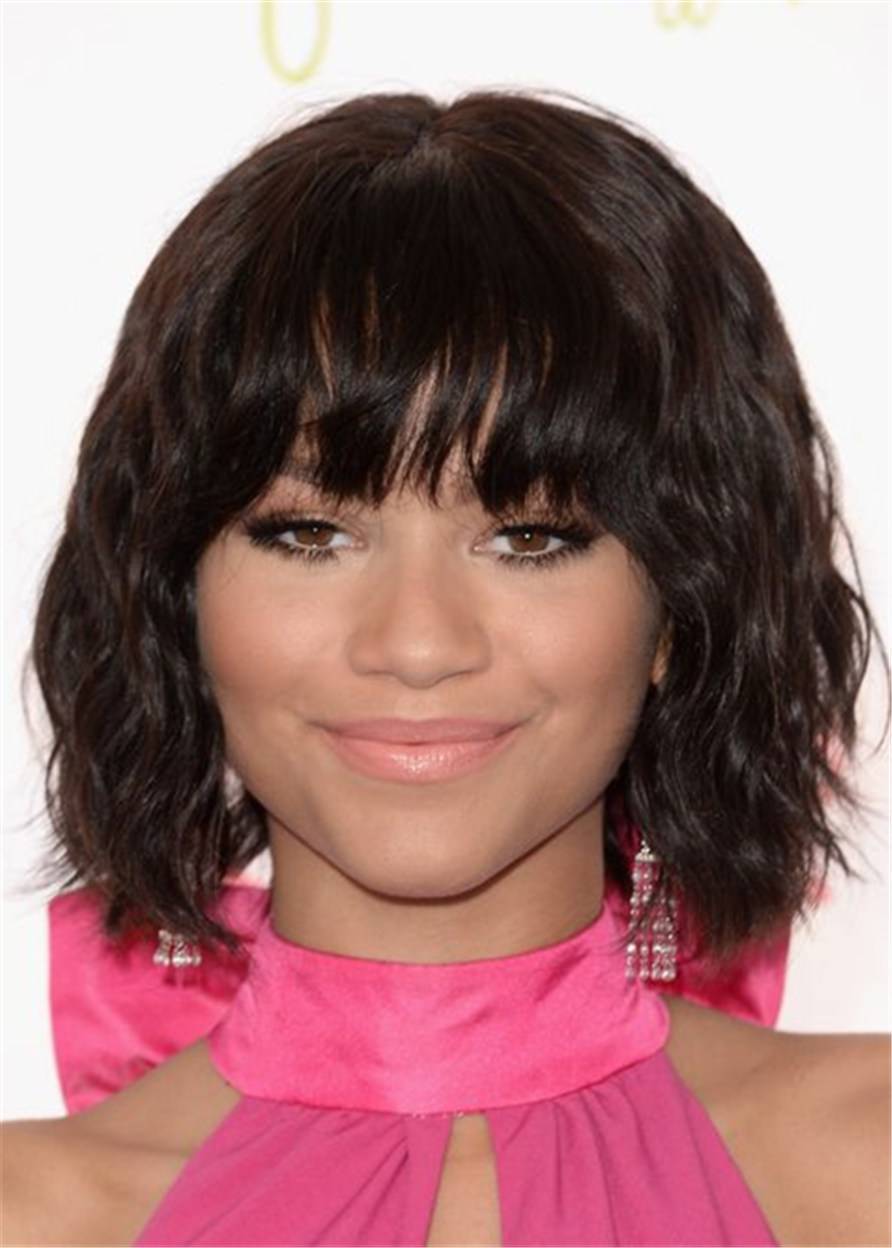 Zendaya Coleman Hair Cut Synthetic Wavy Hair Wig14 Inches