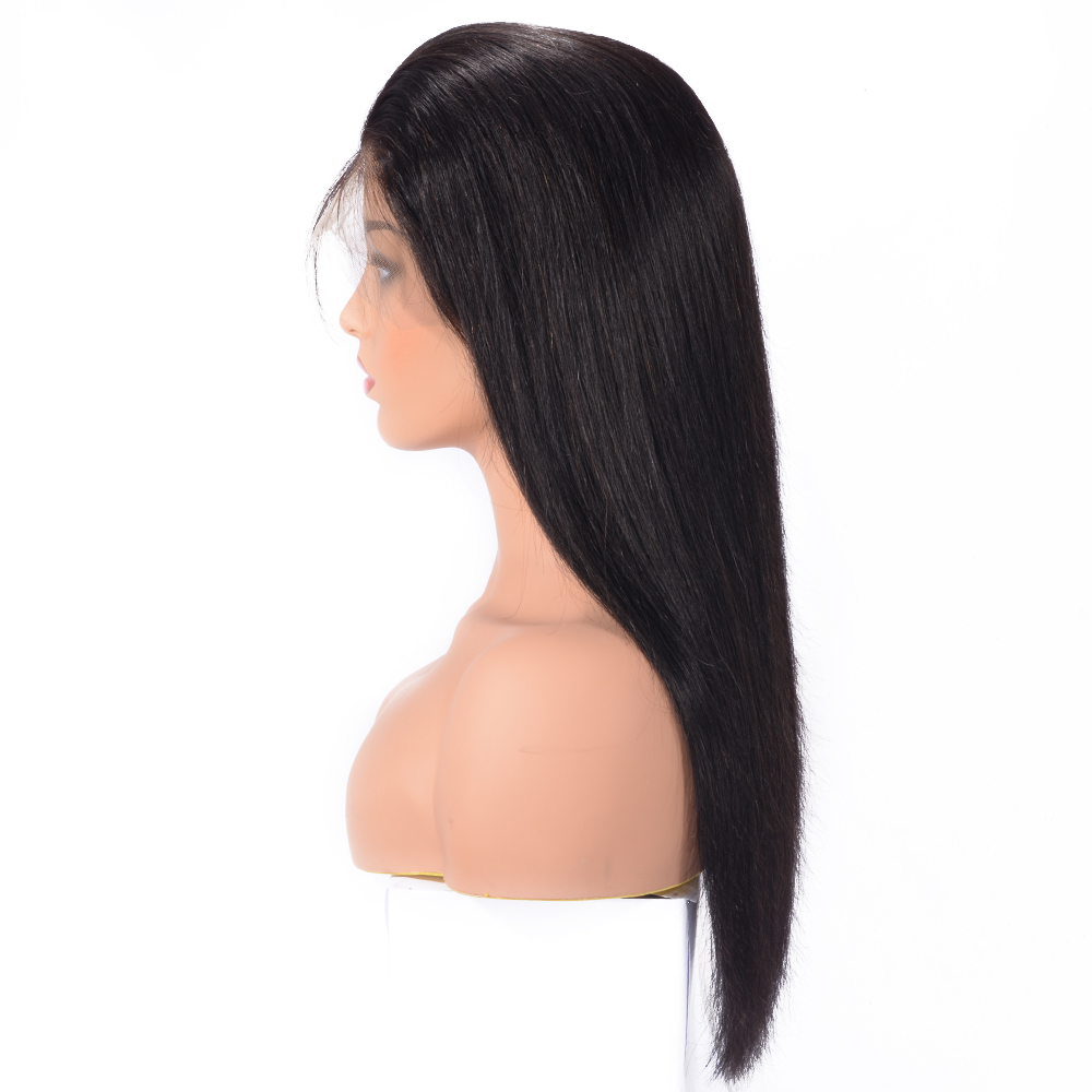 Natural Hairline Straight Lace Front Human Hair Wigs With Baby Hair