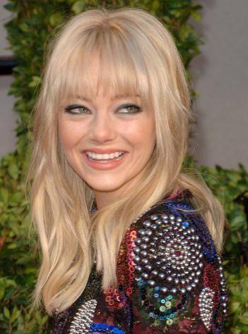 New Arrival 100% Human Hair Emma Stone Long Loose Wavy Blonde Capless Wig 16 Inches with No Tape or Glue