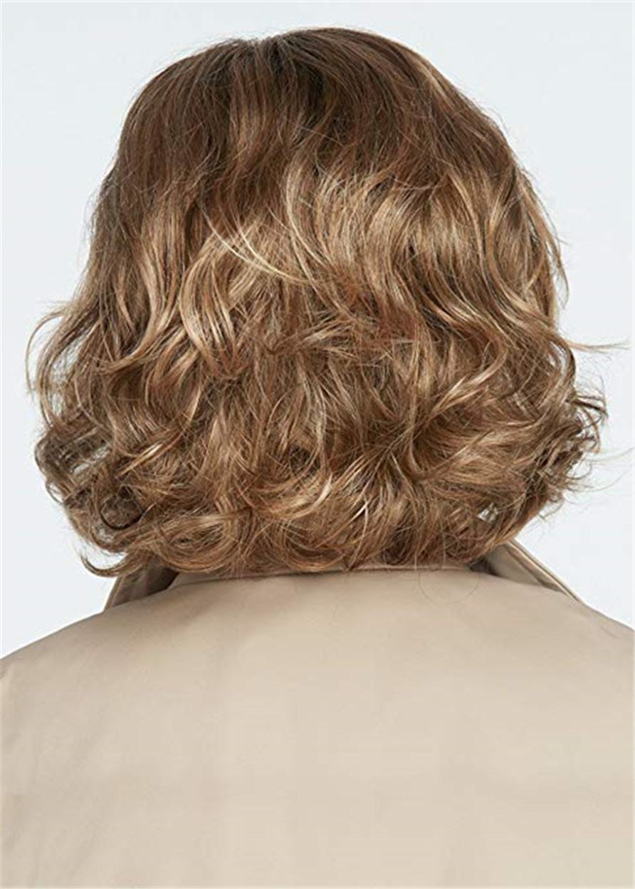 Short Bob Cut Wavy Synthetic Hair Lace Front Wig