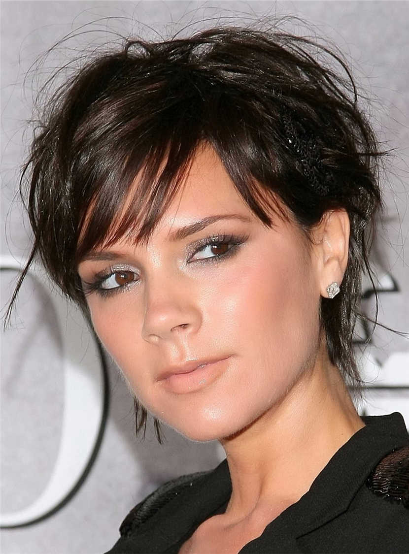Victoria Beckham Short Straight Synthetic Hair Capless Wigs 8 Inches