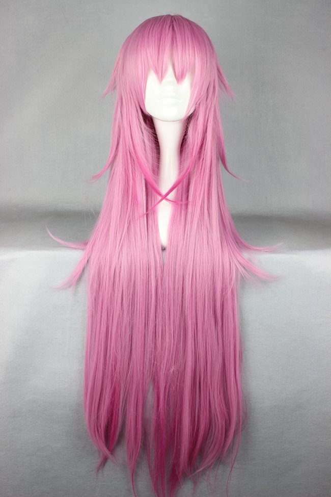 Pretty Pink Straight Super Long Synthetic Hair Cosplay Wigs 42 Inches