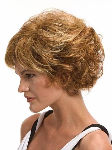 Popular Sexy Cheap Short Wavy Blonde Wig 8 Inches