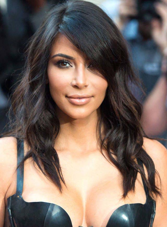 Stylish Long Loose Wave Kim Kardashian's Human Hair Wig 16 Inches
