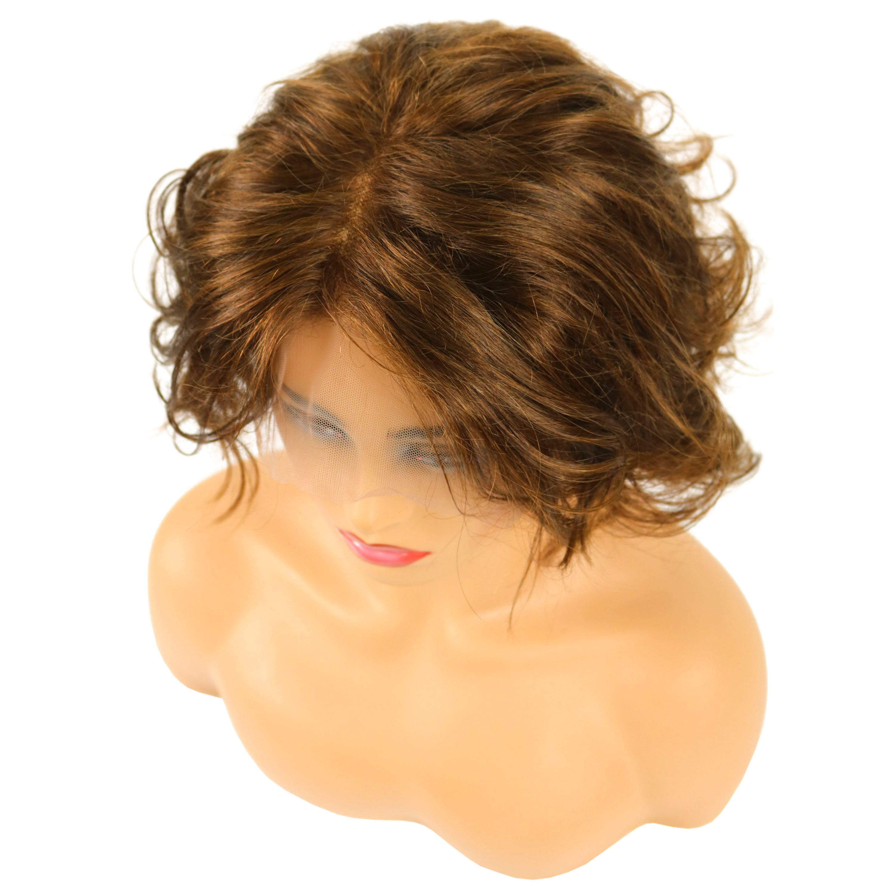 Alfre Woodard Short Wave Hairstyle Fluffy Natural Smooth Full Lace Wig 100% Real Human Hair 12 Inches