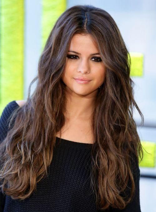 Excellent Selena Gomez Wavy Hairstyle 22 Inches 100% Human Hair Full Lace Wig