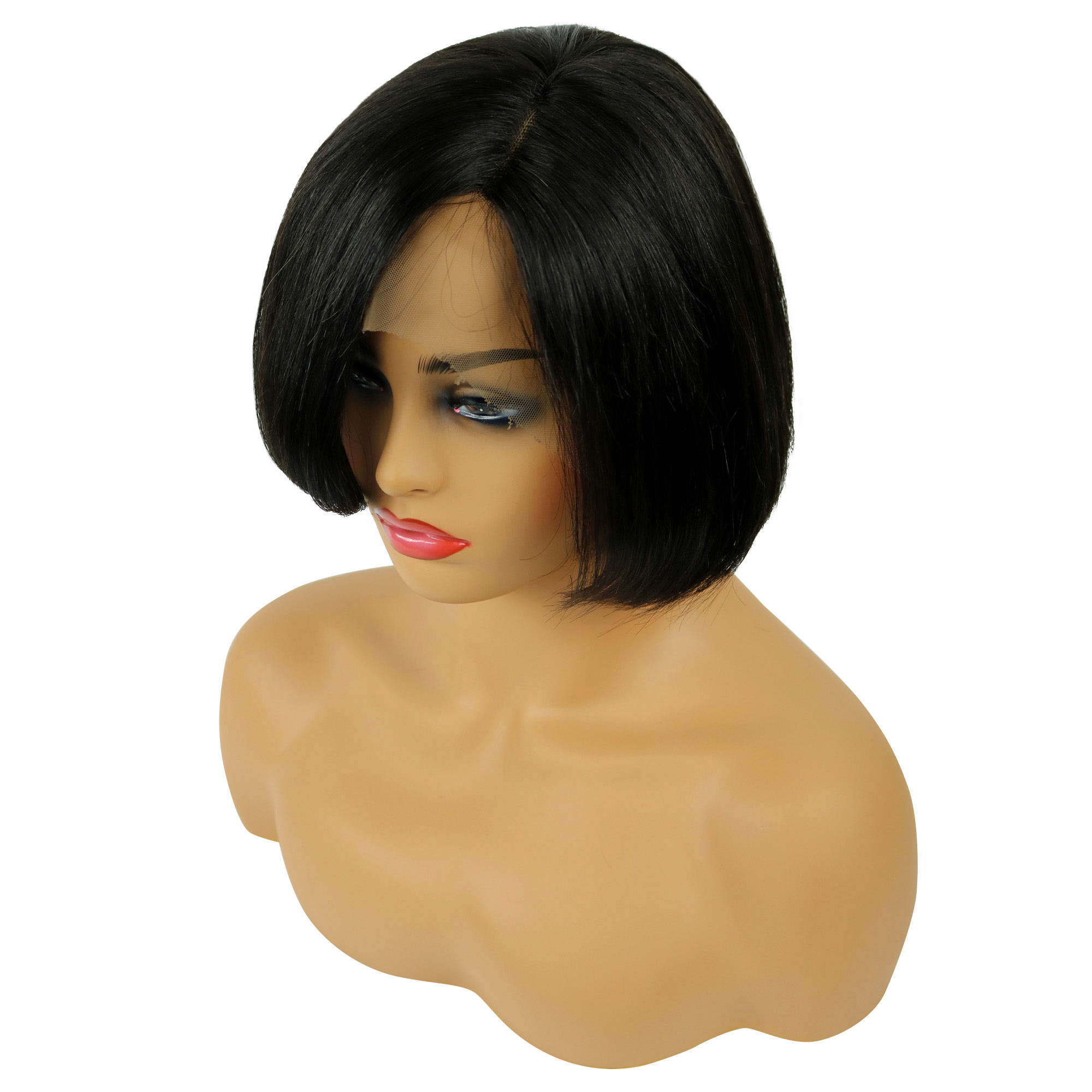 Bob Hairstyle Straight Human Hair Lace Front Wigs For Black women