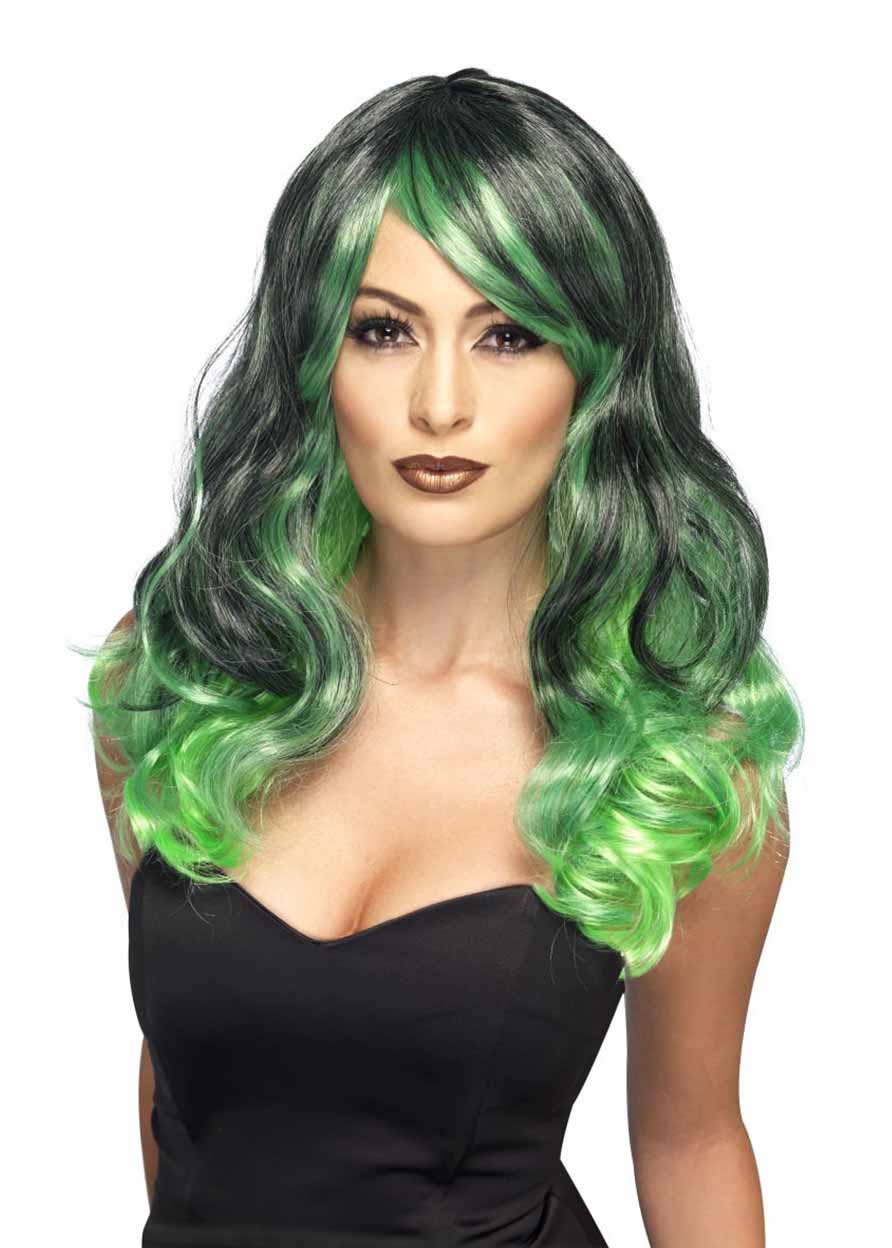 Halloween Costumes Cosplay Wigs Women's Colored Wavy Synthetic Hair Capless Wigs 22Inch