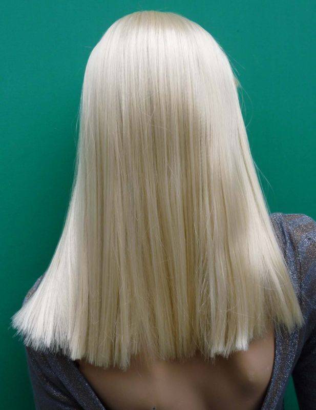 Custom Lady Gaga Hairstyle Silky Straight Wig 16 Inches with Full Bang