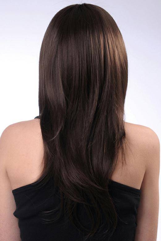 Long Straight Layered Hairstyle Capless Synthetic Hair Wigs 22 Inches