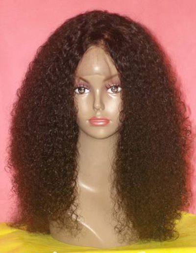 New Fashion Brazilian Hair 20 Inches Front Lace Wig for African Amirican Ladies