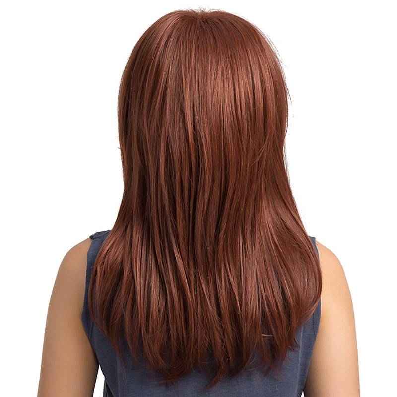 Natural Straight Red Synthetic Long Capless Women Wigs