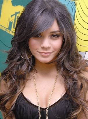 Vanessa Hudgens Sexy Long Layered Wavy Dark Brown Lace Wig 100% Human Hair 20 Inches Makes You More Attractive