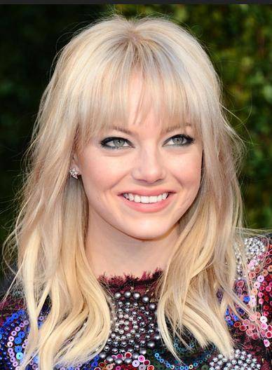 New Arrival 100% Human Hair Emma Stone Long Loose Wavy Blonde Capless Wig 16 Inches with No Tape or Glue