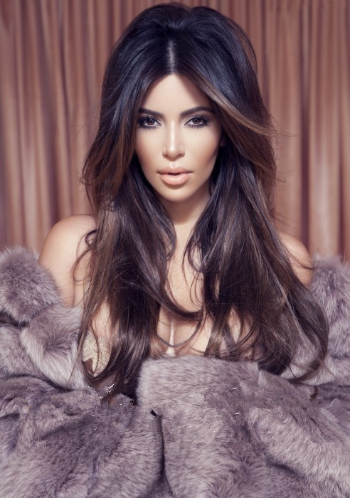 New Long Kim Kardashian Hairstyle 100% Indian Hair Lace Wig 22 Inches