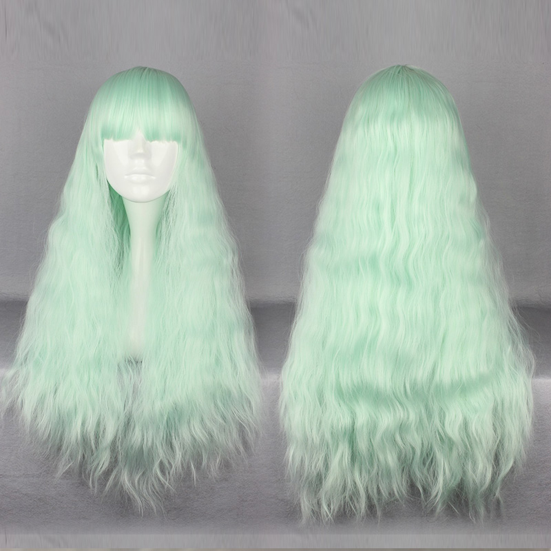 Japanese Lolita Style Ice Green Color Cosplay Wigs 28 Inches