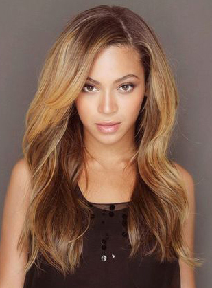Beyonce Long Loose Wave Human Hair Lace Front Wigs 18 Inches