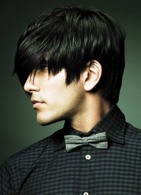 Short Straight Natural Black Wig Mono Top 100% Human Hair Men's Hairstyle