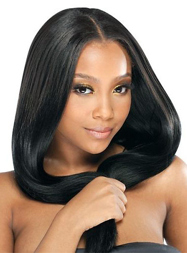 Impressive Graceful Top Quality Custom Long Straight 100% Indian Remy Hair 18 Inches Full Lace Wig