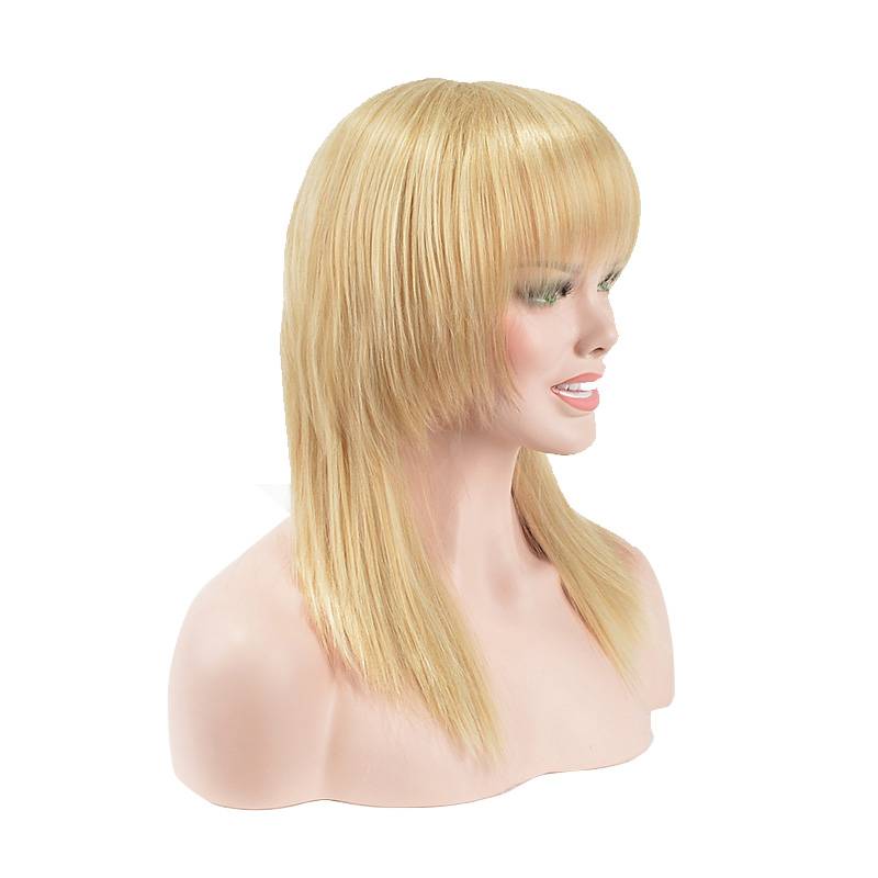 Layered Sexy Straight Natural Synthetic Hair Wigs with Bangs 14 Inches