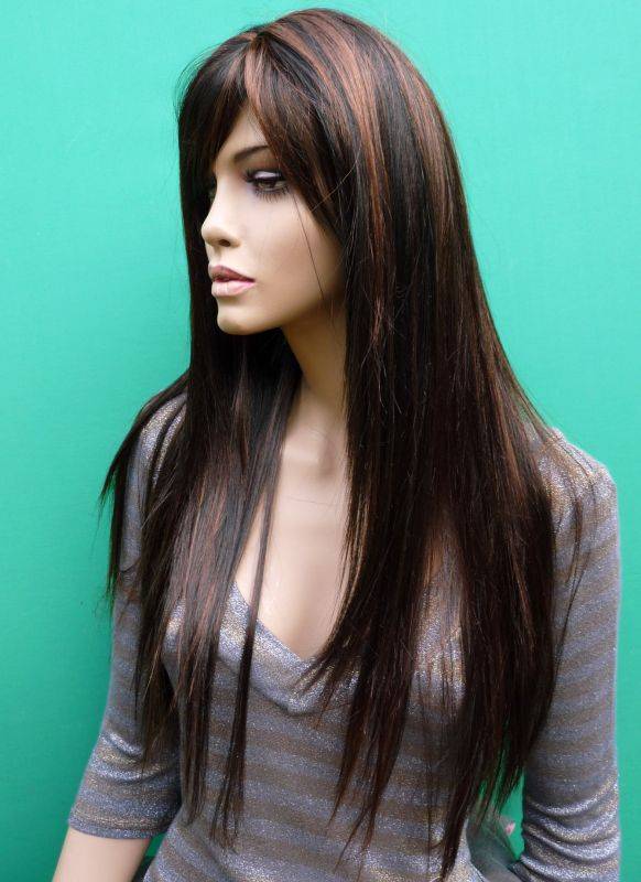 Fascinating Long Silky Straight Heat Resistant Synthetic Wig 24 Inches