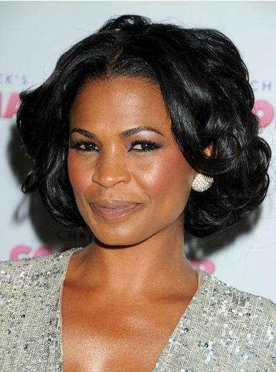 New Elegant Appealing Short Wavy Black Lace Wig 100% Human Hair 10 Inches