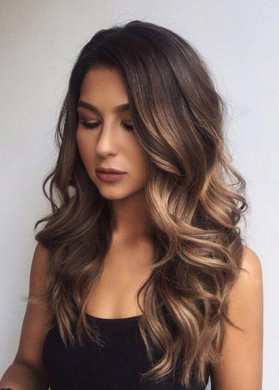 Fashion Long Loose Wave Layered Synthetic Hair Capless Wigs for Women 26 Inches