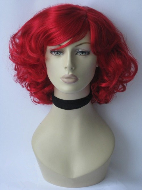Hot Sale Sexy Short Curly Red Costume Wig
