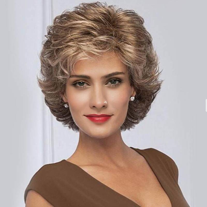 Short Flattering Layered Cut Synthetic Capless Women Wigs