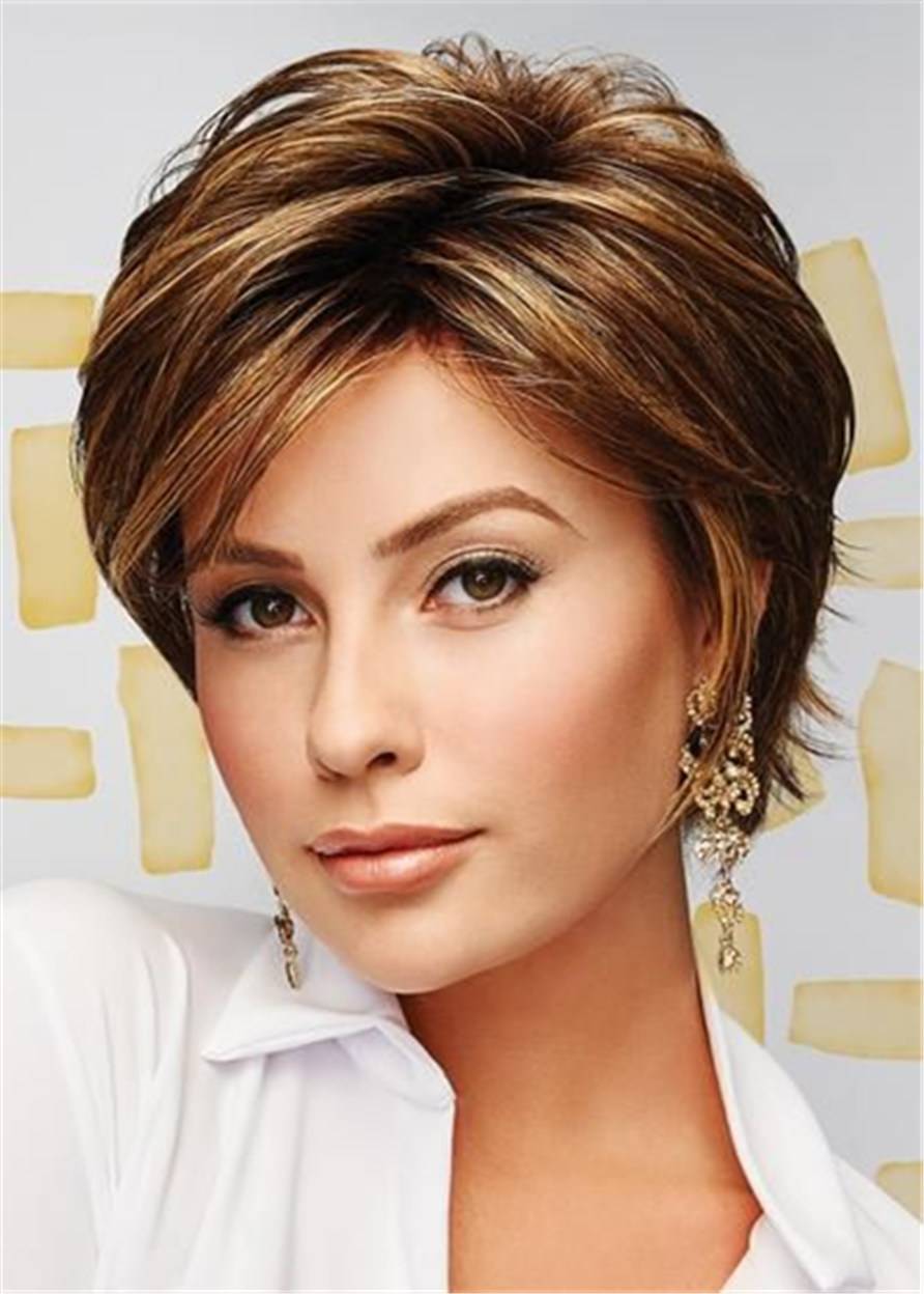 Short Cut Layler Synthetic Hair Capless Women Wig 10 Inces