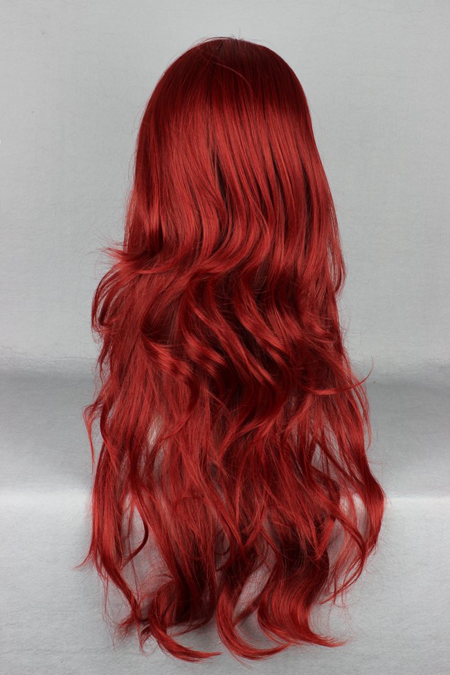 Japanese Lolita Style Wine Red Color Cosplay Wigs 26 Inches