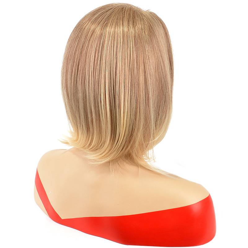 Straight Bob Medium Straight Capless 12 Inches Synthetic Capless Wigs