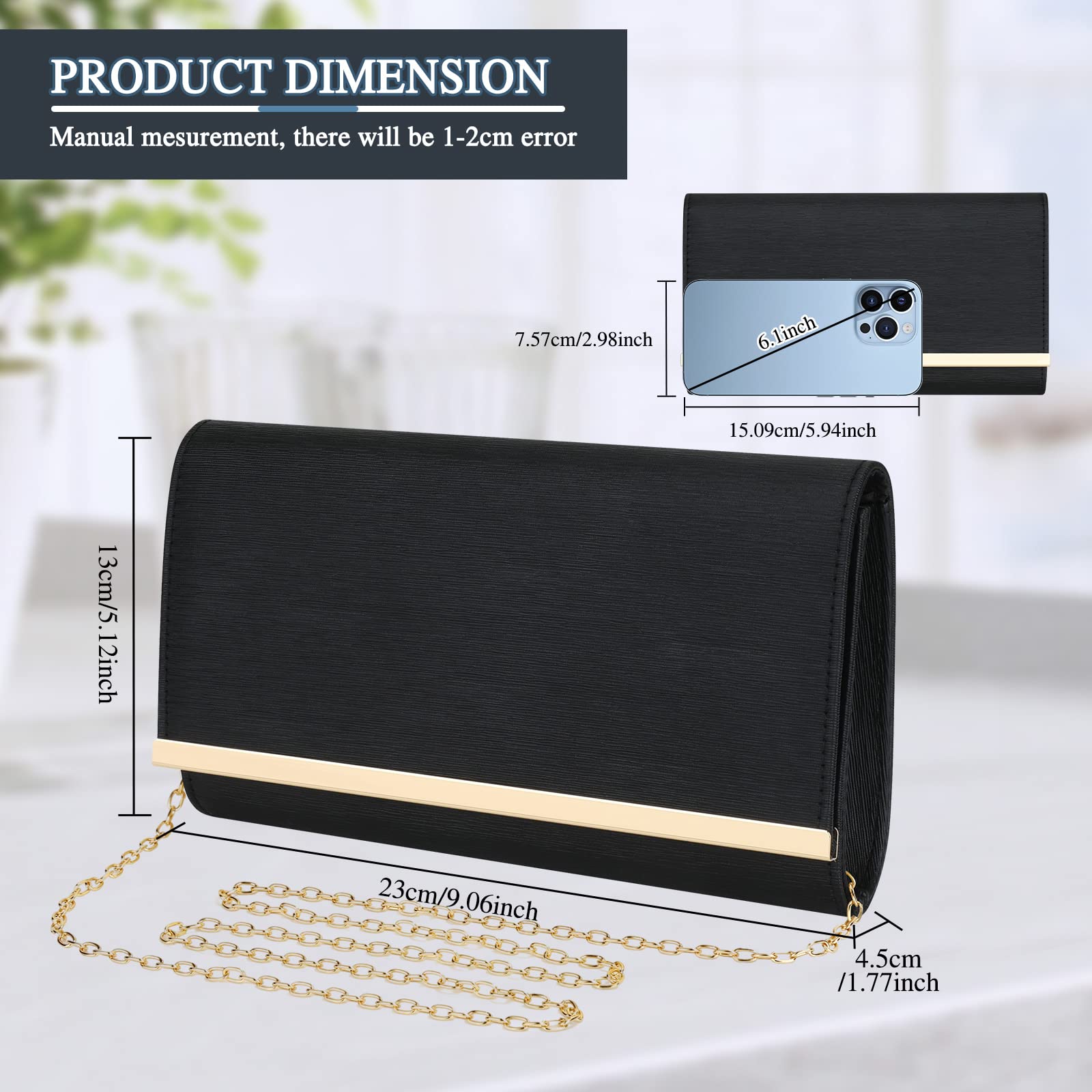 Women Clutch Bag Evening Bag Elegant Women Chain Shoulder Bag Wedding Clutch Small Bridal Purse for Wedding Cocktail